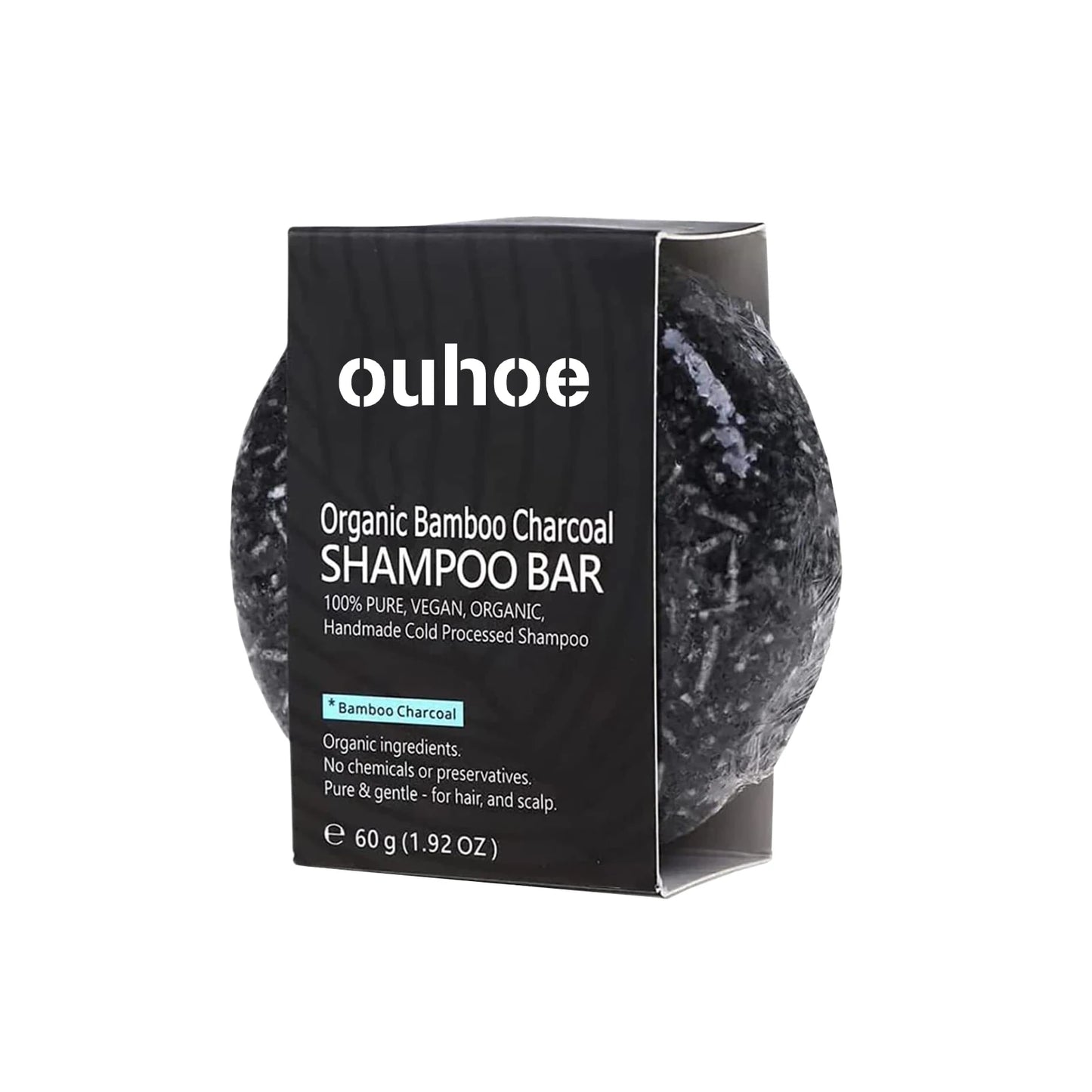 CharClean™ Bamboo Charcoal Shampoo Bar – Deep Scalp Detox & Hair Thickening